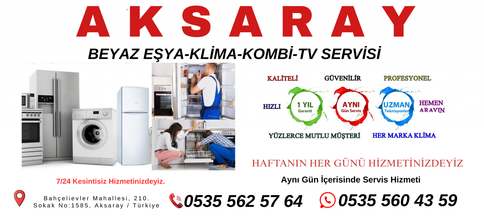 AKSARAY BEYAZ EŞYA SERVİSİ